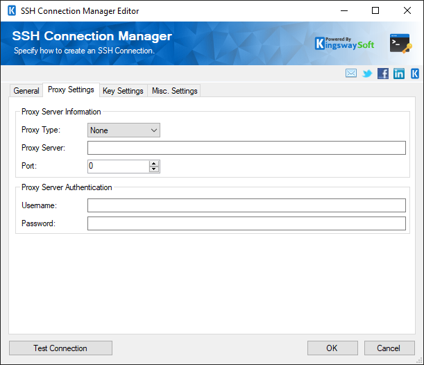 SSH Connection Manager - Proxy Settings